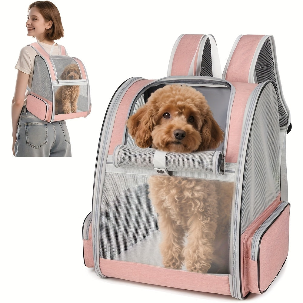 Sac à dos spacieux en maille – Chien & chat – vue principale