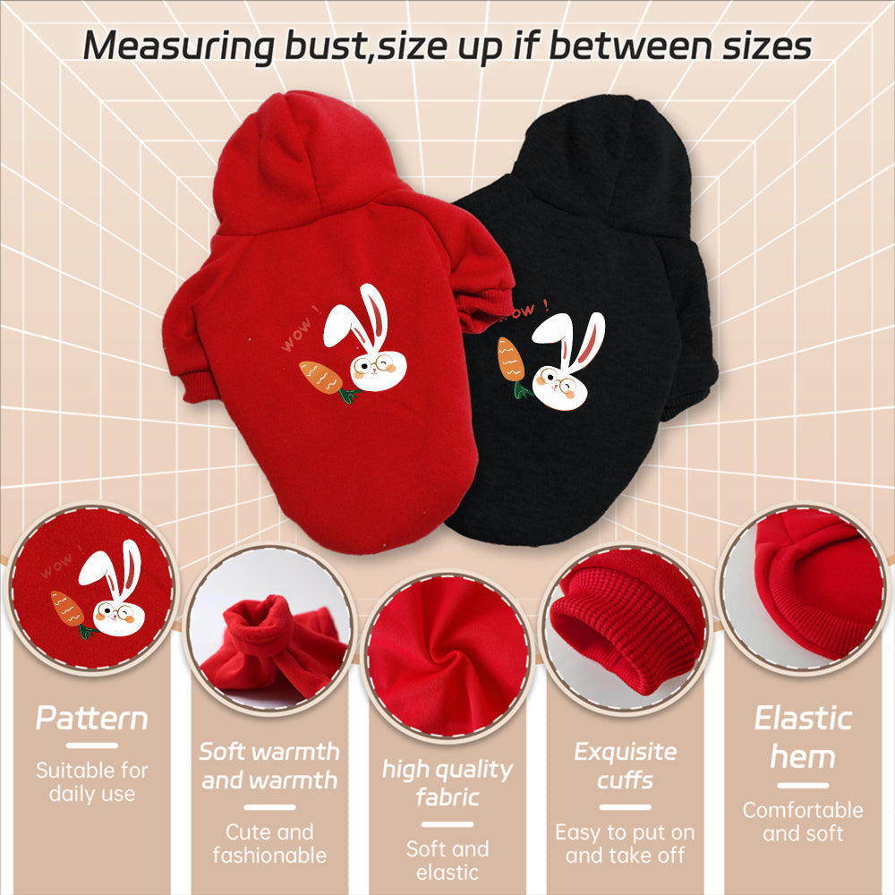 Sweat lapin & carotte – Capuche pour chien – photo produit 5