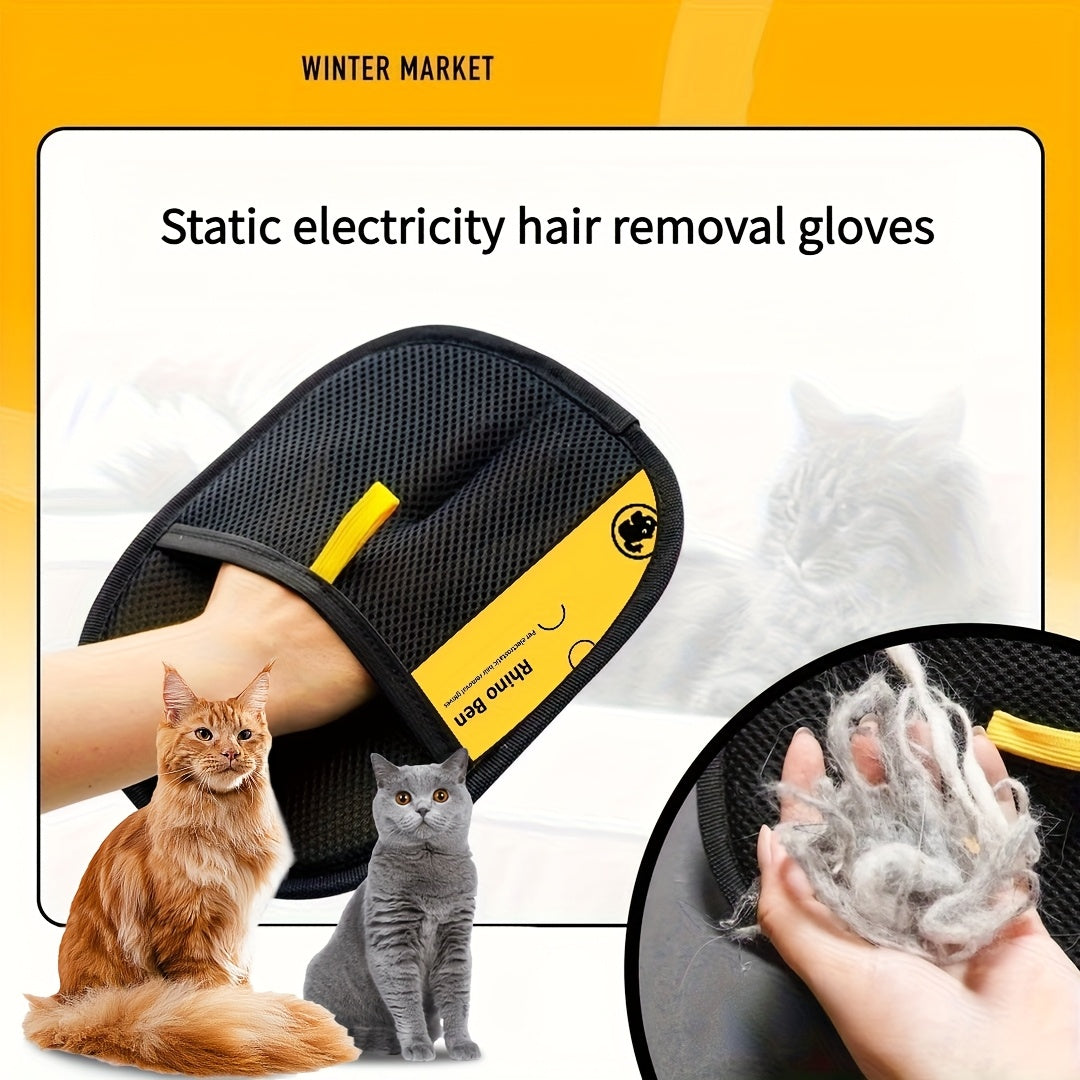 Gant anti-poils pour chien & chat – Noir – photo produit 4