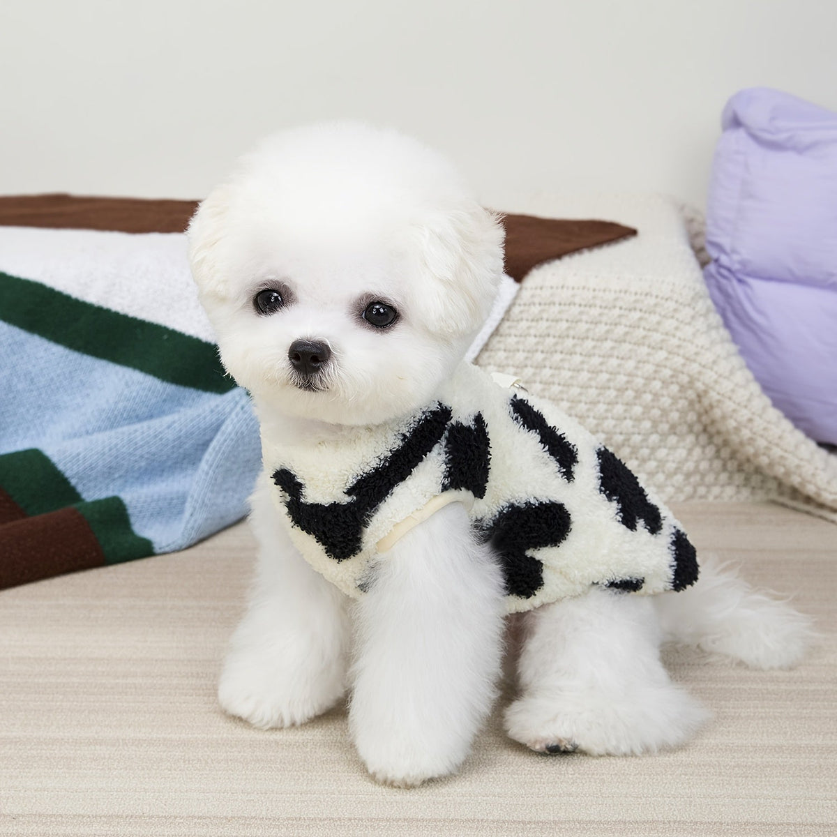 Pull polaire pour chien – Ourson ou vache avec anneau – photo produit 10