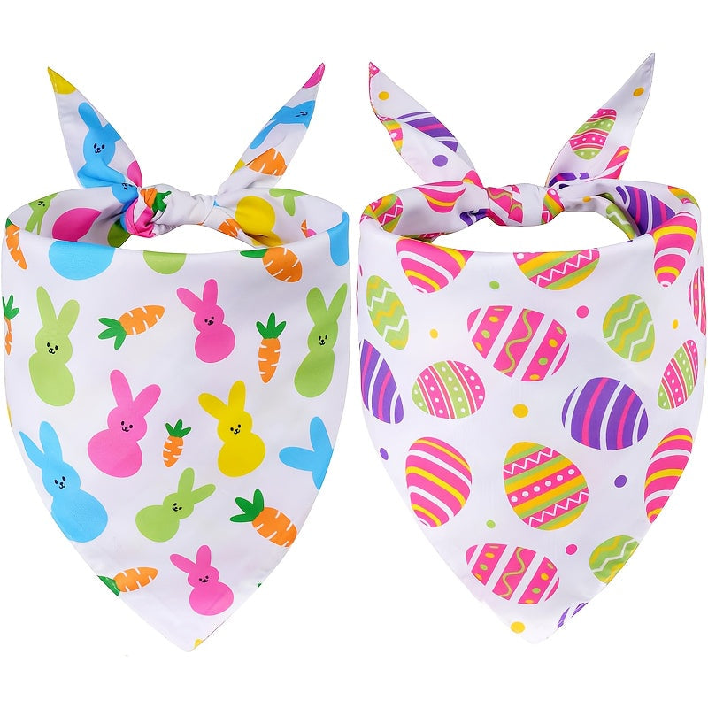 Lot de 2 bandanas de Pâques – Chien & chat – vue principale