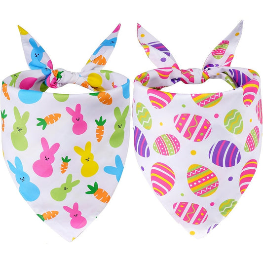 Lot de 2 bandanas de Pâques – Chien & chat – vue principale