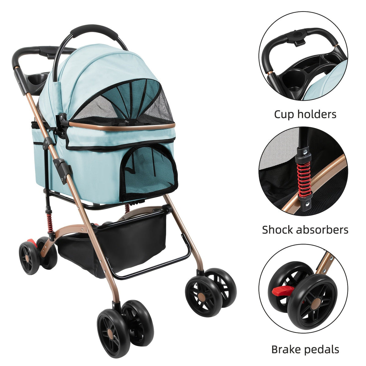 Poussette 2-en-1 tout-terrain – Jusqu’à 25 kg – photo produit 7