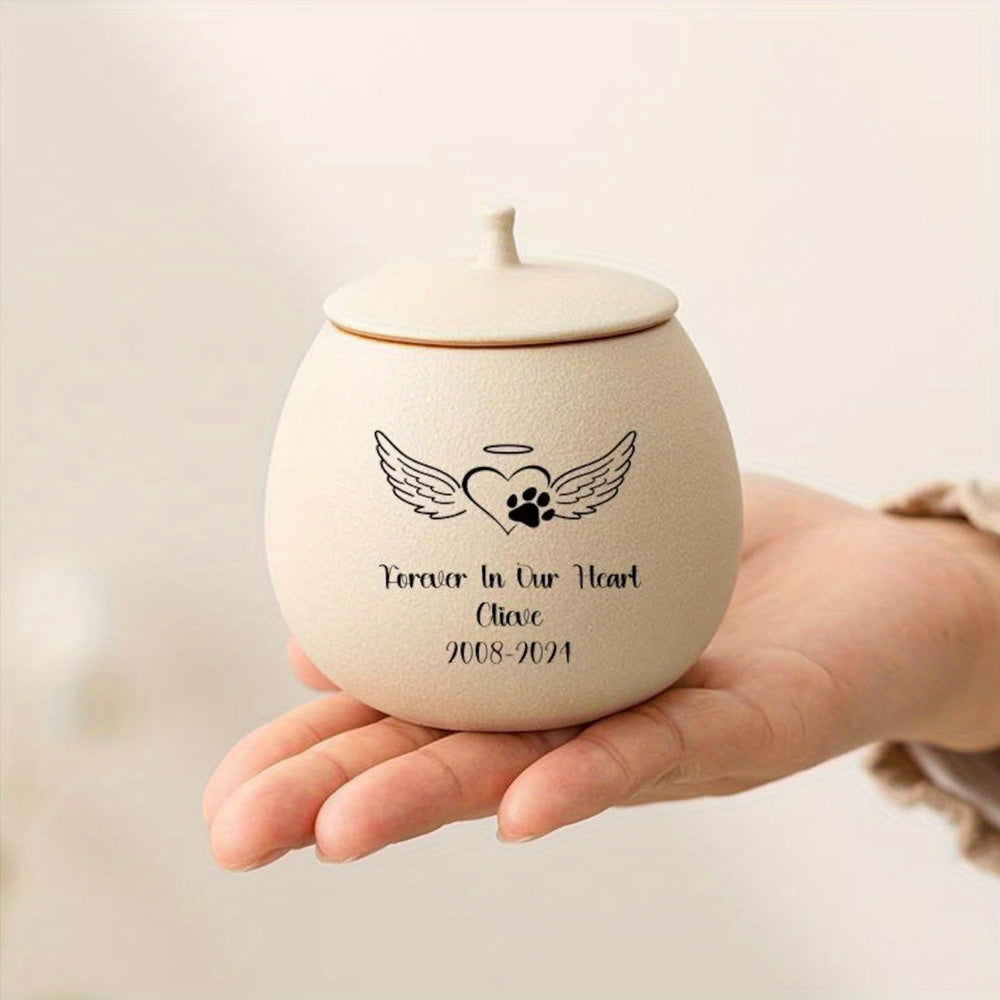 Urne céramique personnalisable – Nom, date & symbole – photo produit 3