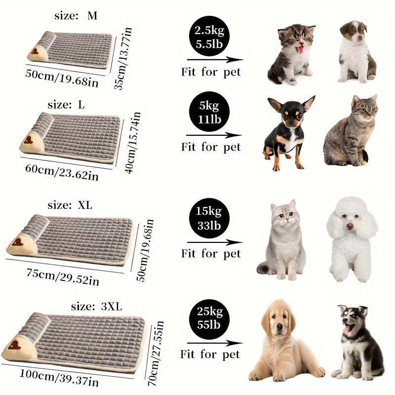 Tapis épais motif cœur – Housse amovible – photo produit 3