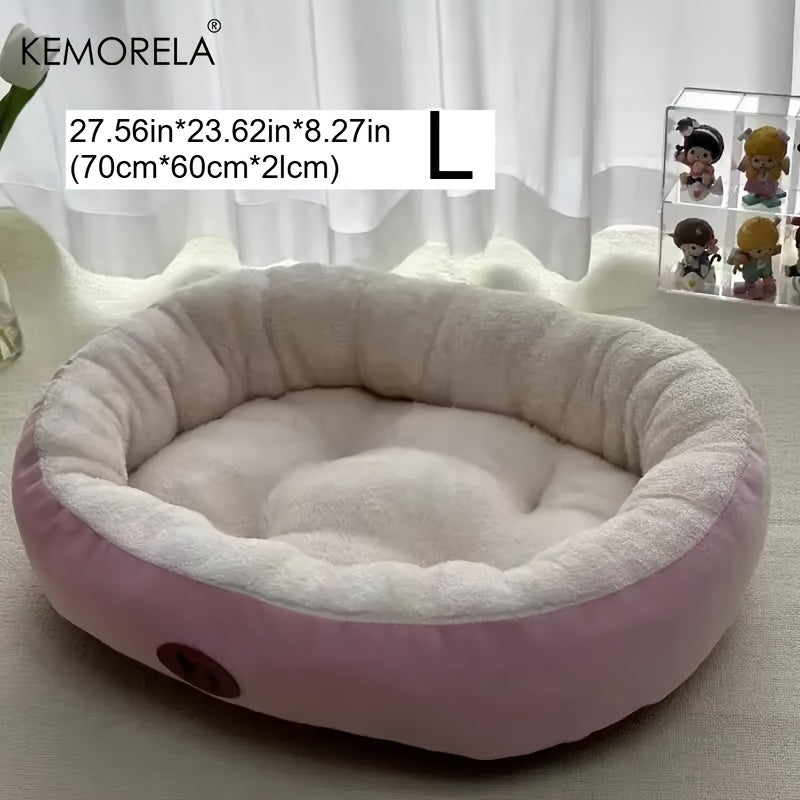 Lit ovale en peluche – Chien & chat – photo produit 18