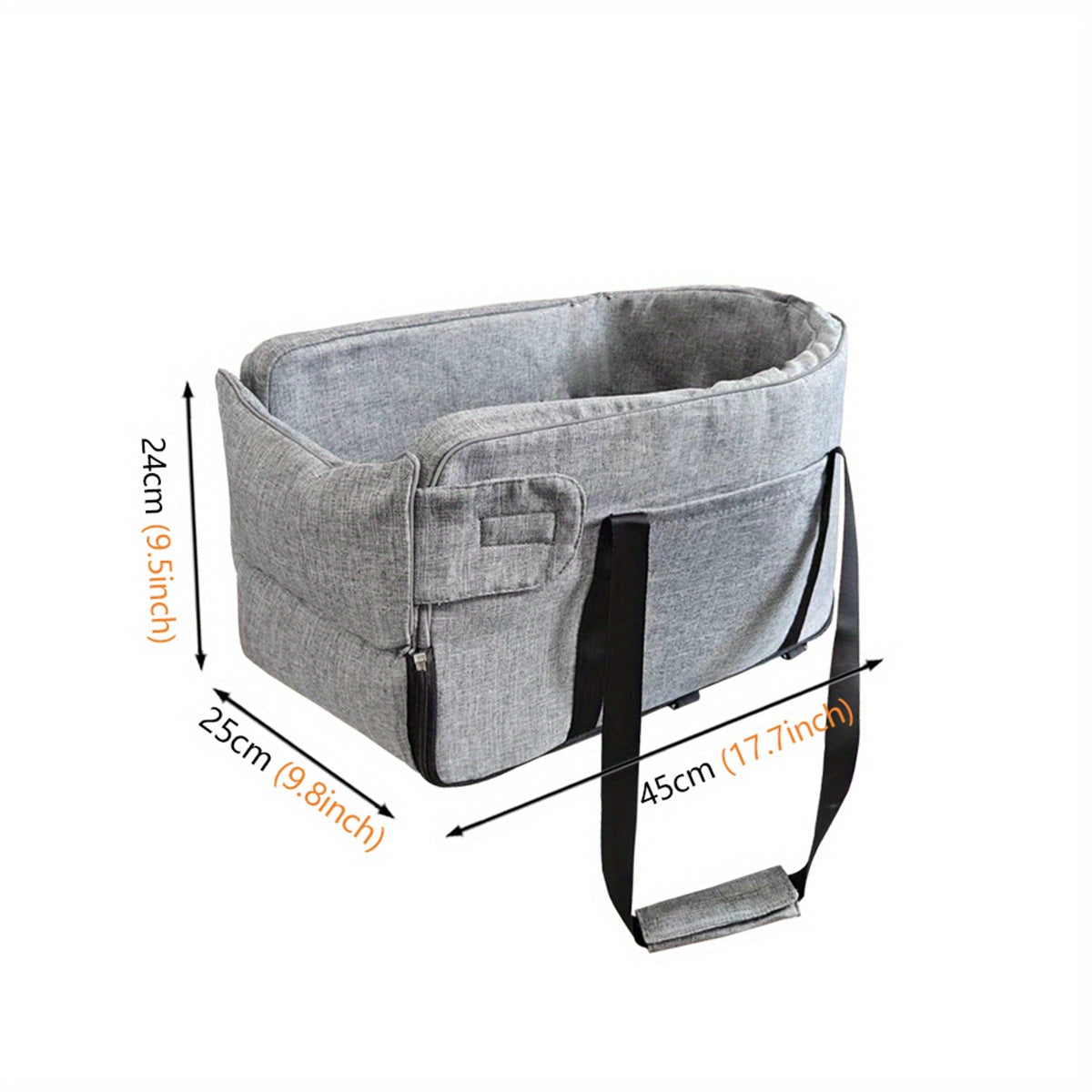 Pet Booster Seat For Cars, Dog Car Carrier With Safety Harness, Central Control Pet Nest, Portable Travel Vehicle Pet Bed