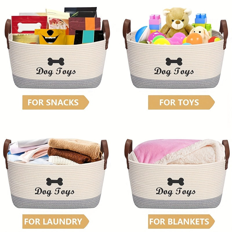 Panier de rangement pour accessoires chien – Beige – photo produit 4