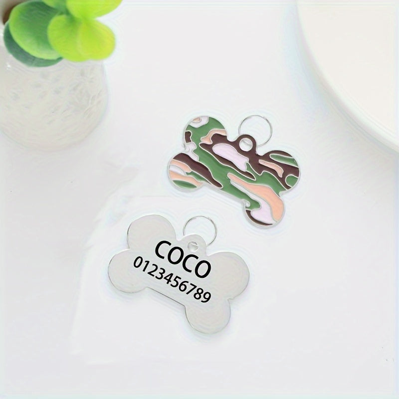 Médaille os camouflage personnalisable – Chien & chat – photo produit 13