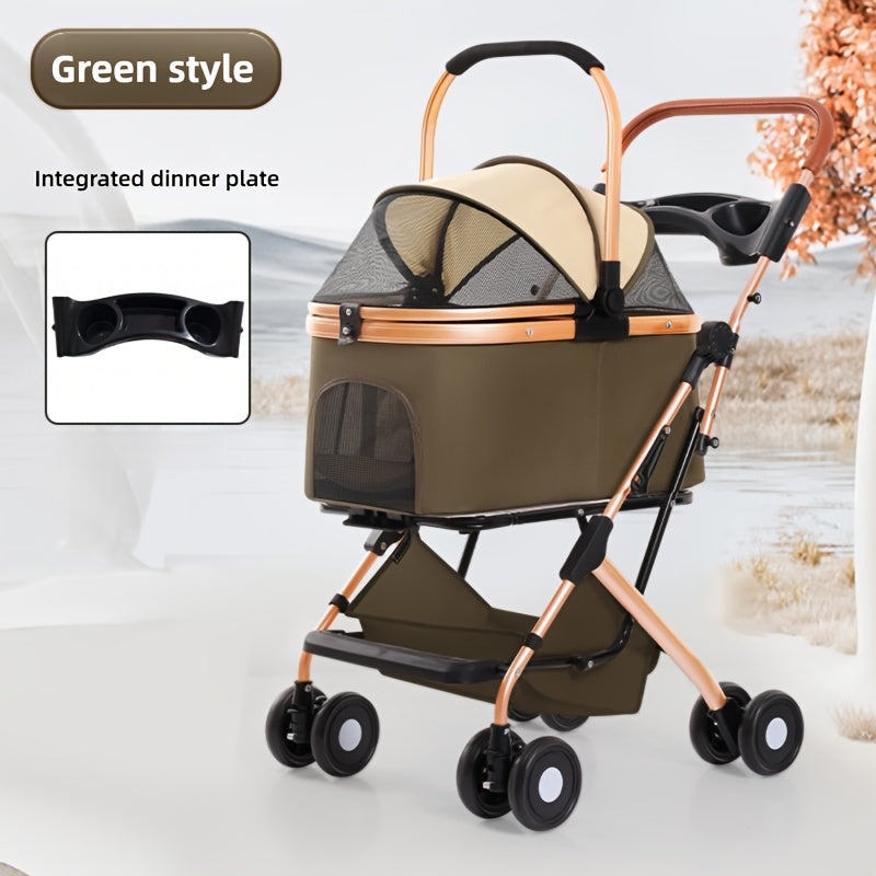 Poussette légère avec panier amovible – Chien & chat – photo produit 8