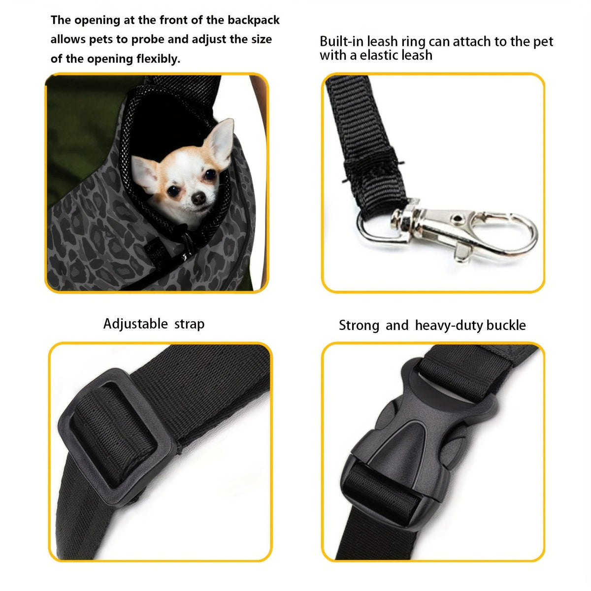 Sac bandoulière motif pattes – Petit chien & chat – photo produit 9