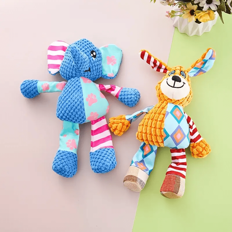 Peluche sonore renforcée – Chien & éléphant – photo produit 2