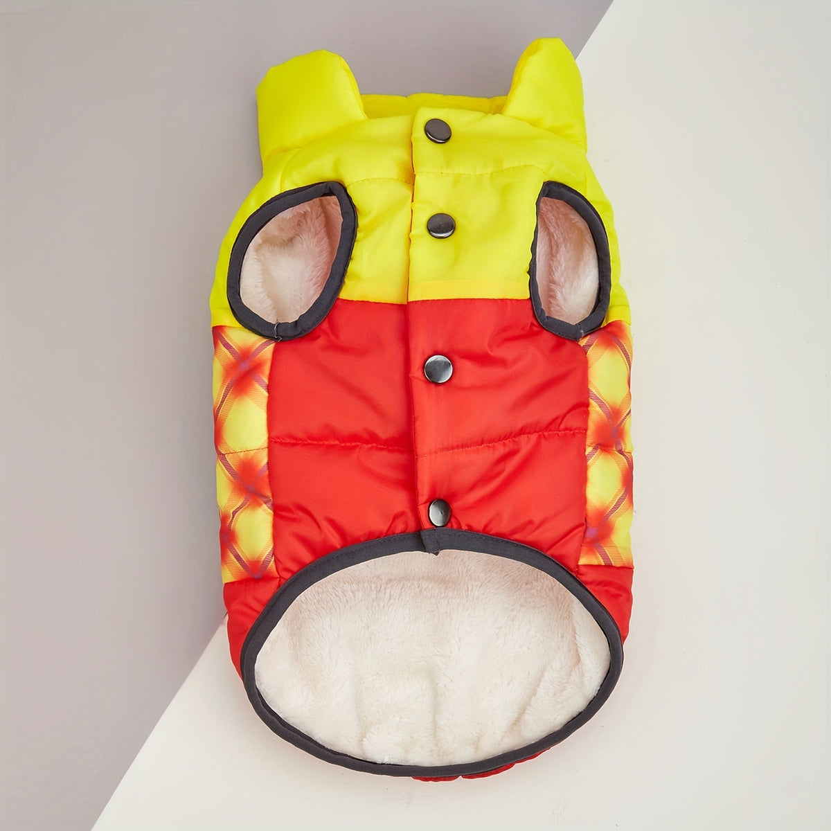 Manteau d’hiver matelassé – Patchwork tricolore – photo produit 14
