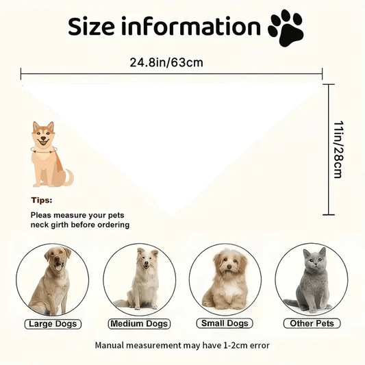 Bandana Happy Easter bleu pour chien, pour Pâques - Ajustable au cou de chaque chien