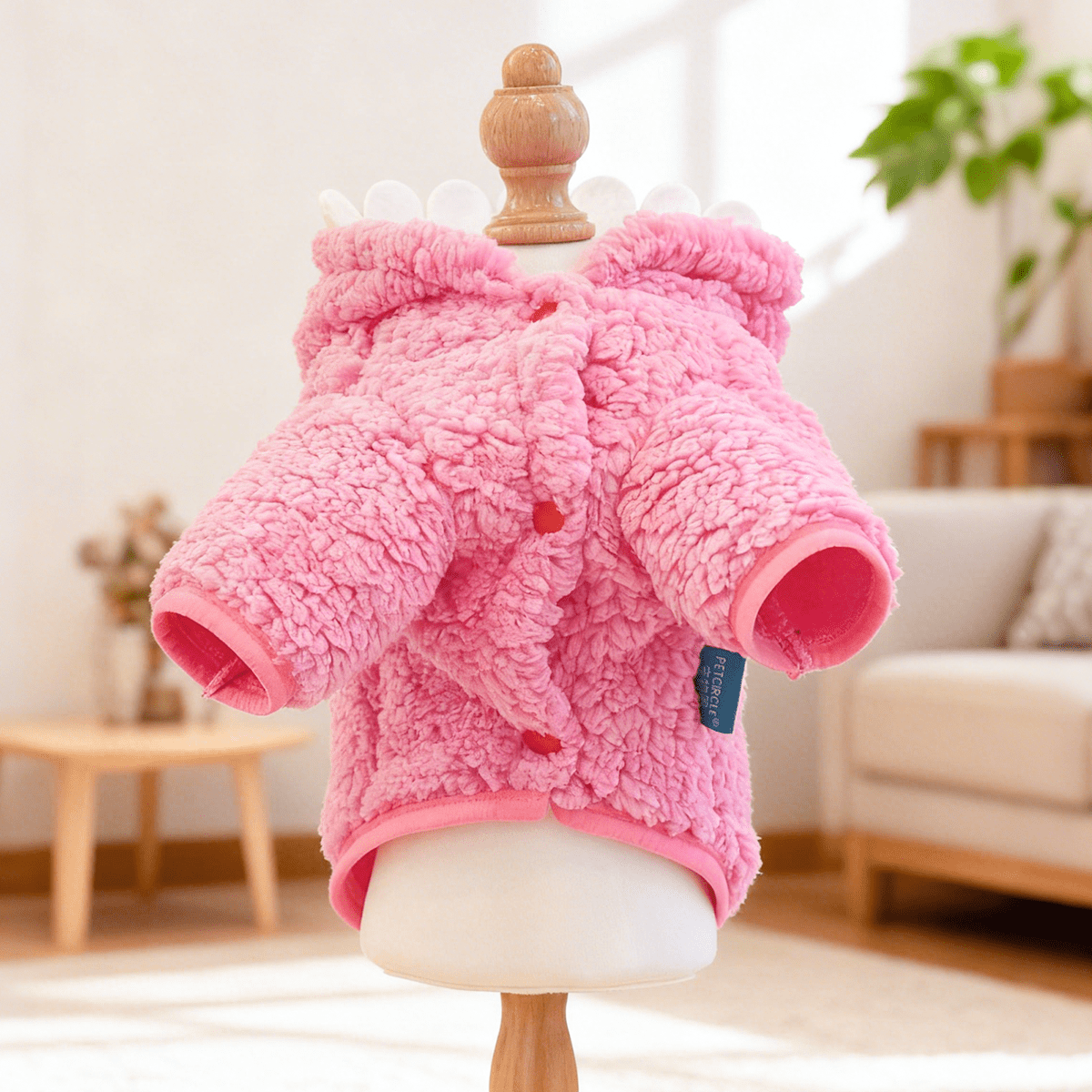 Costume petit monstre rose – Doux et chaud – photo produit 4