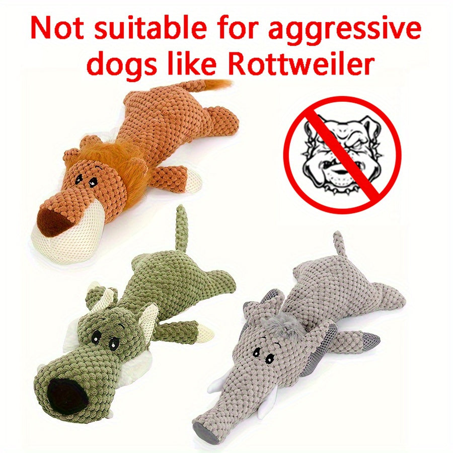 Grande peluche sonore pour chien – Animaux assortis – photo produit 5