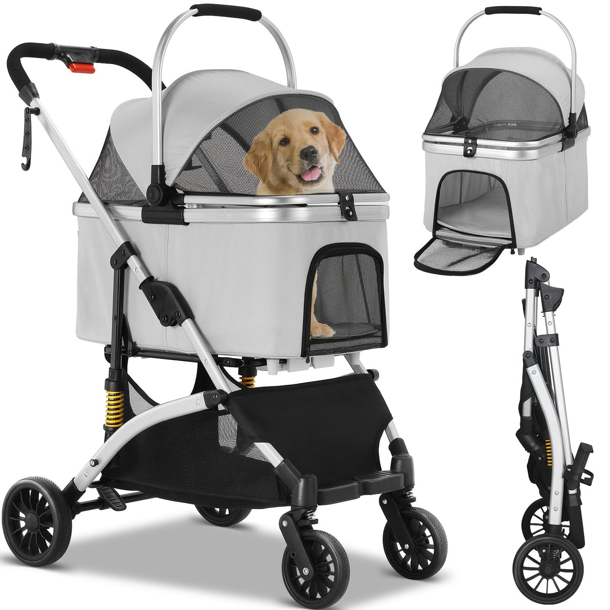 Poussette 3-en-1 pliable – Chien & chat – photo produit 14
