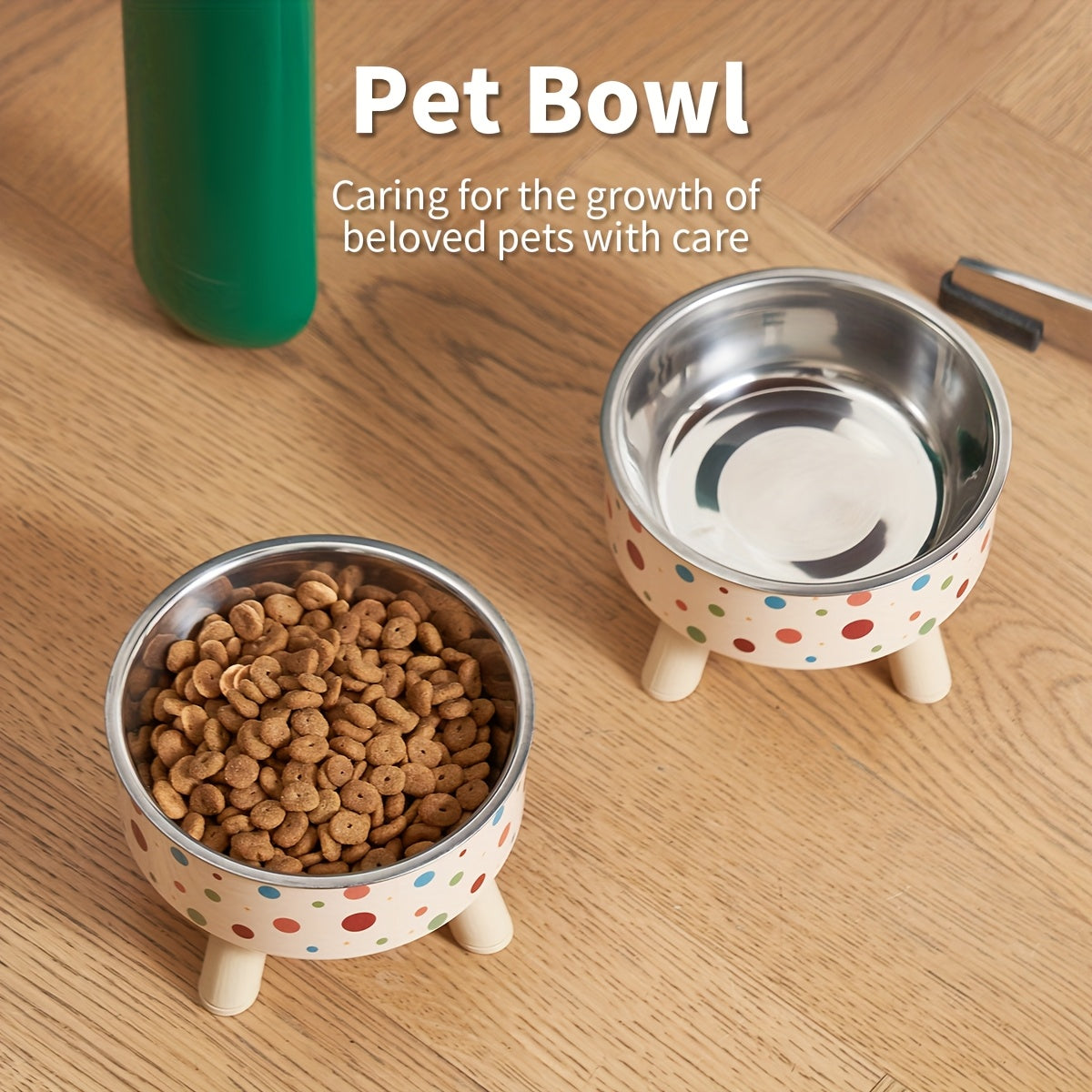 Gamelle surélevée à pois – Chien & chat – vue principale