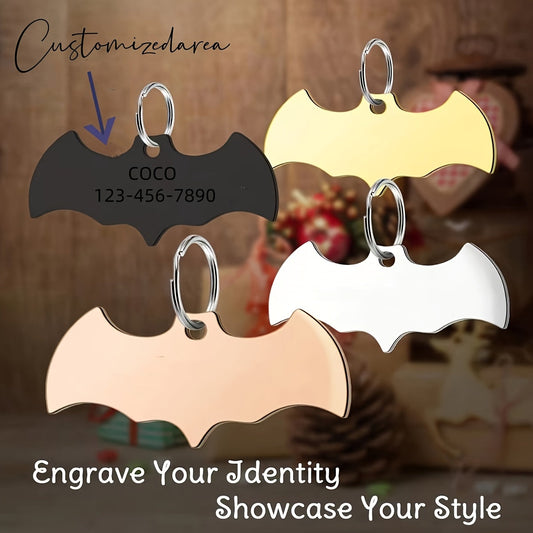 Médaille chauve-souris personnalisable – Chien & chat – photo produit 2