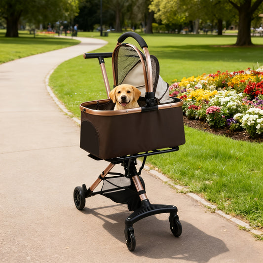 Poussette pliable et confortable, conception entièrement fermée et respirante. Elle est dotée d'un système de pliage à un seul bouton, de roues pivotantes à 360° et de roues directionnelles pour un double plaisir. Diverses couleurs