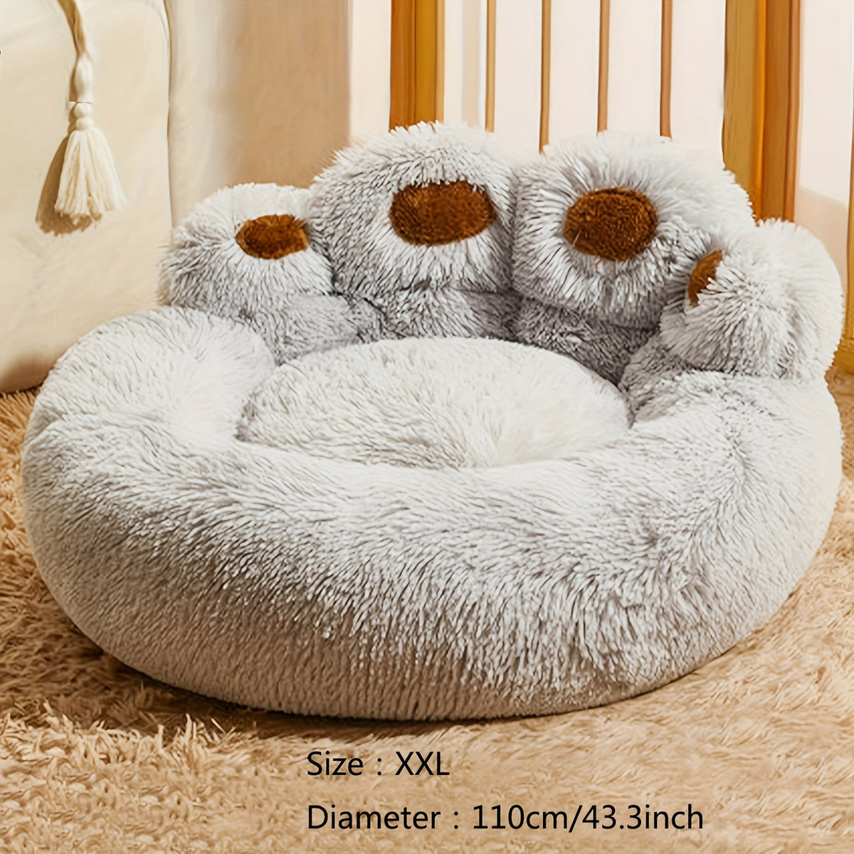 Lit patte d’ours en peluche – Chaud & douillet – photo produit 10