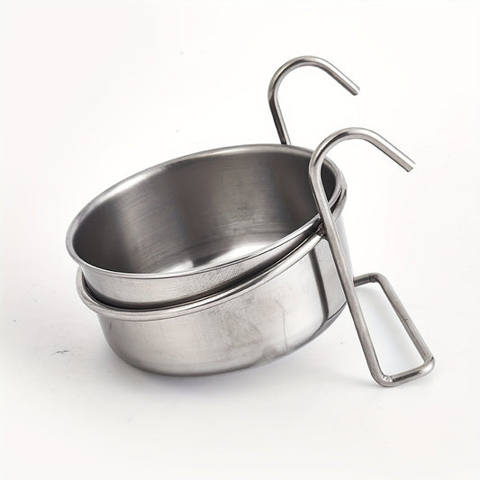 Gamelles suspendues en inox – Nourriture & eau – photo produit 2