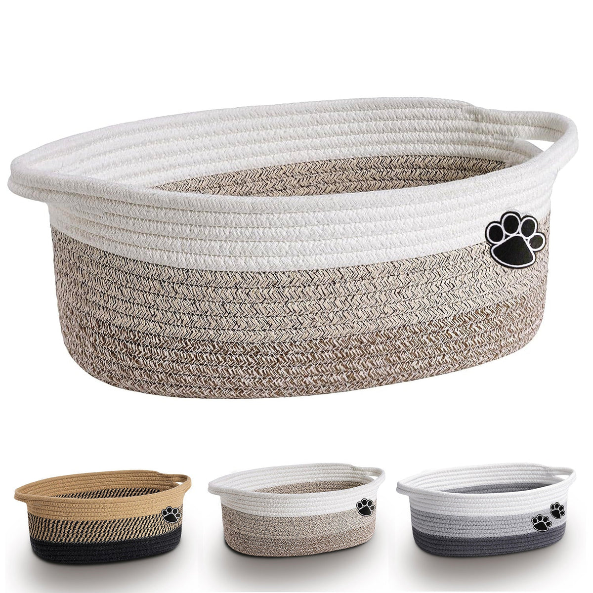 Panier à jouets pour chien & chat – Motif pattes – photo produit 9