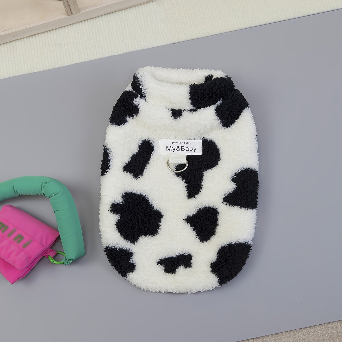 Pull polaire pour chien – Ourson ou vache avec anneau – photo produit 12