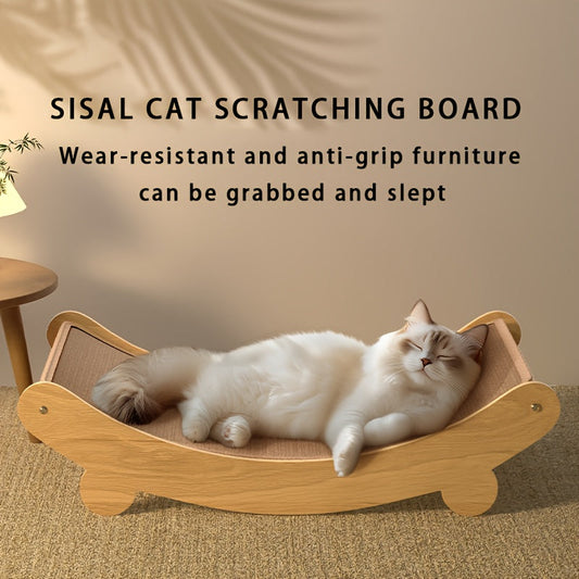 Lit griffoir incurvé pour chat – Sisal amovible – vue principale