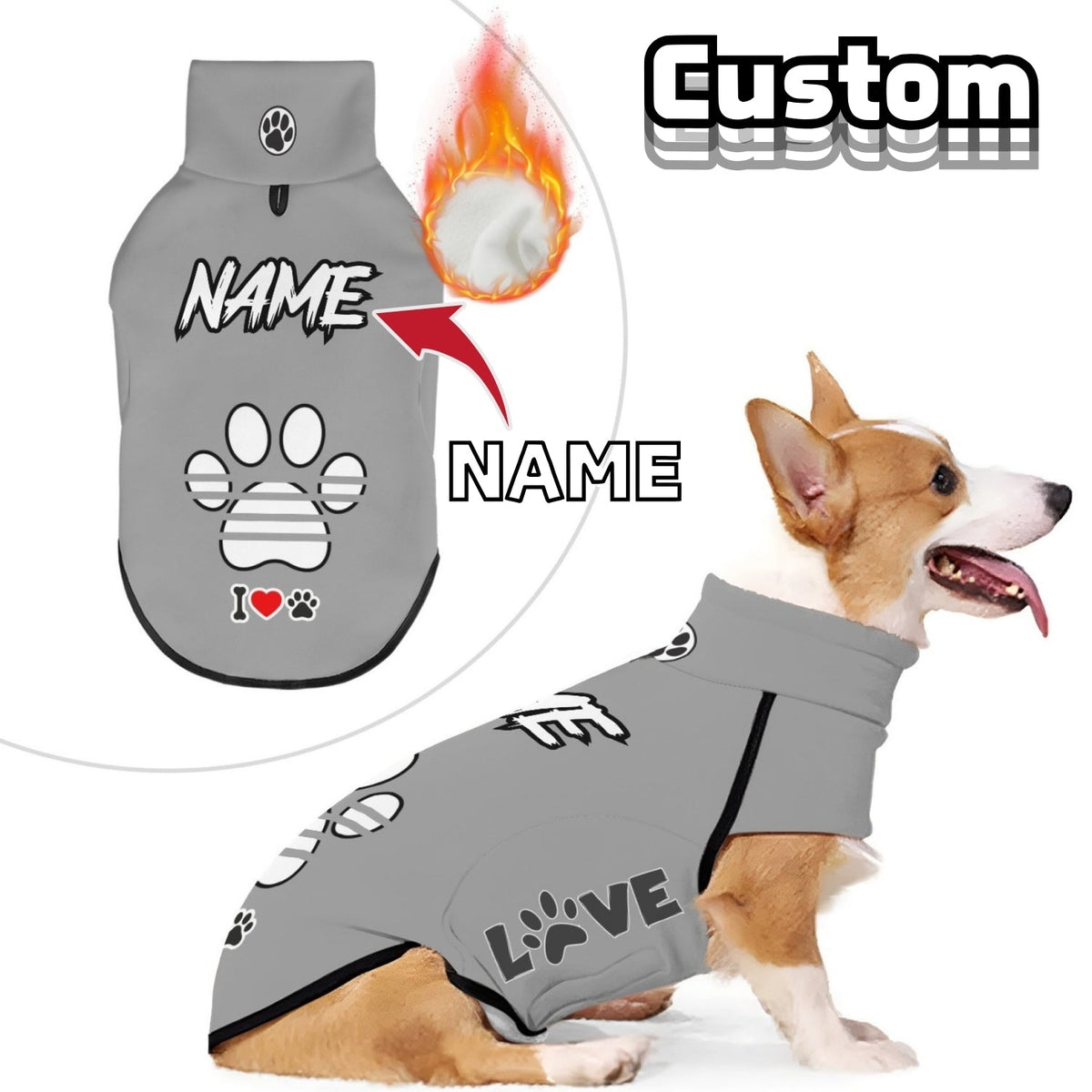 Sweat personnalisable pour chien – Chaud & confortable – vue principale