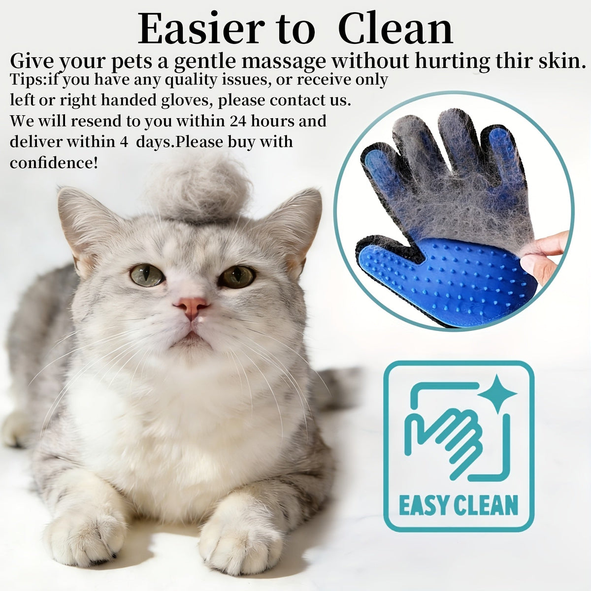 Gants de toilettage – Lot de 2 pour chien & chat – photo produit 10