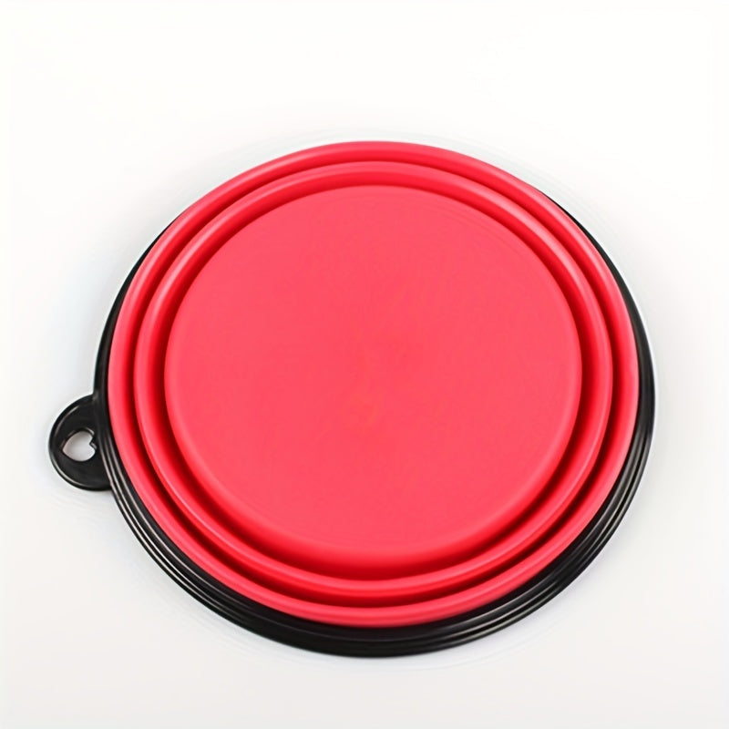 Bol pliable pour animaux, pratique pour les voyages, gain de place, facile à transporter grâce à son mousqueton, diverses couleurs