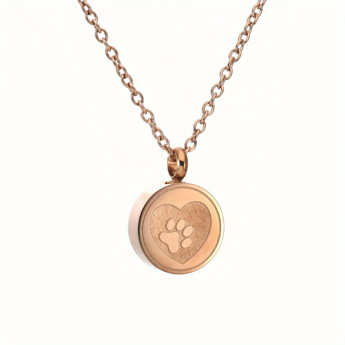 Collier urne cœur & patte – Acier inoxydable – photo produit 7