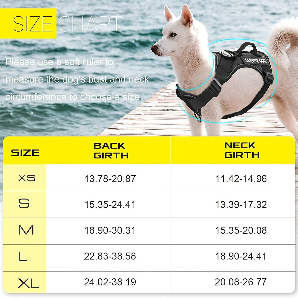 Harnais réfléchissant pour chien – Bandes personnalisables – photo produit 2