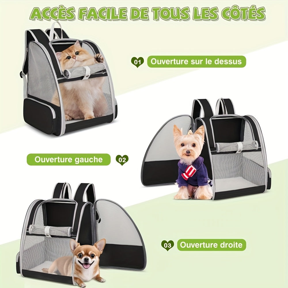 Sac à dos spacieux en maille – Chien & chat – photo produit 3