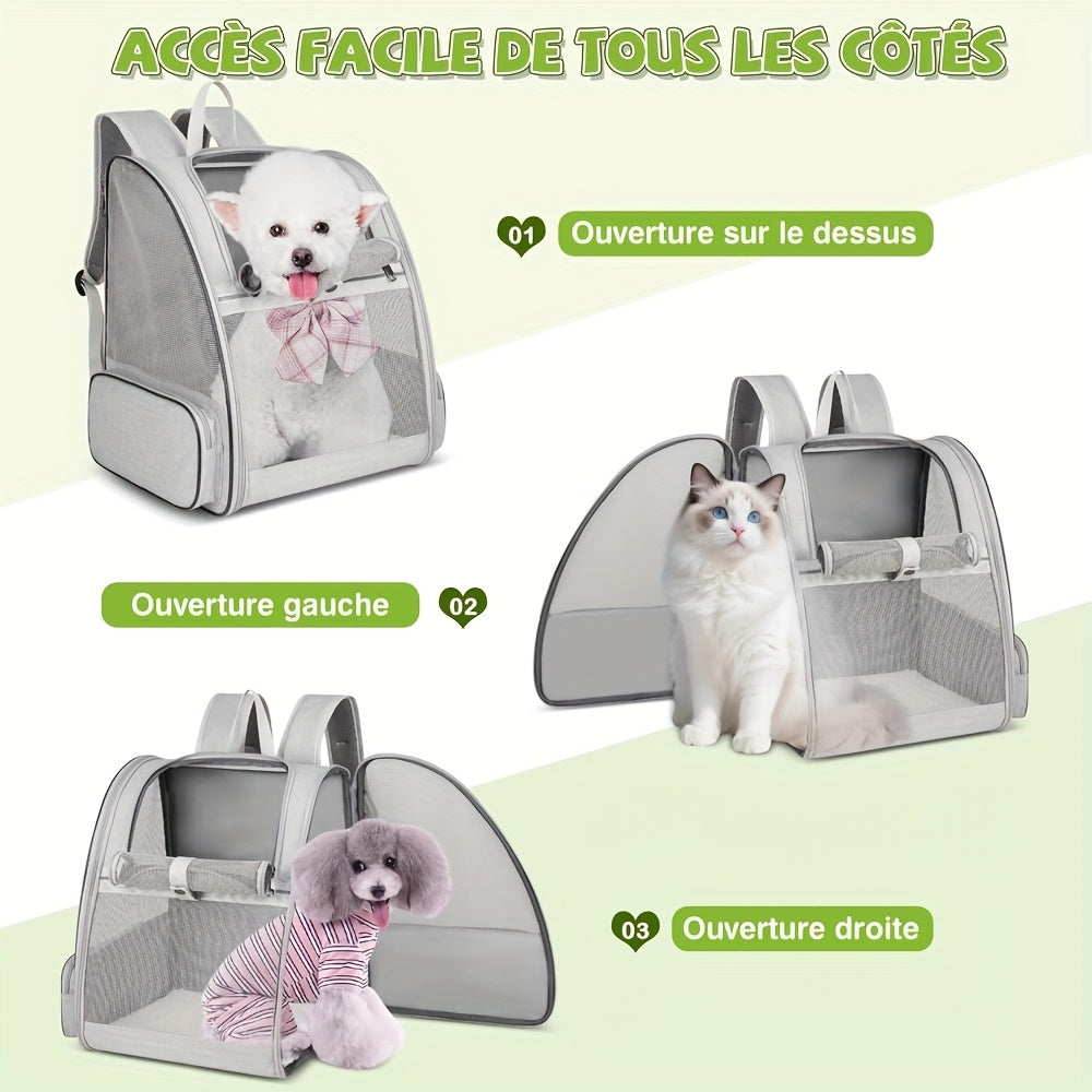 Sac à dos spacieux en maille – Chien & chat – photo produit 4