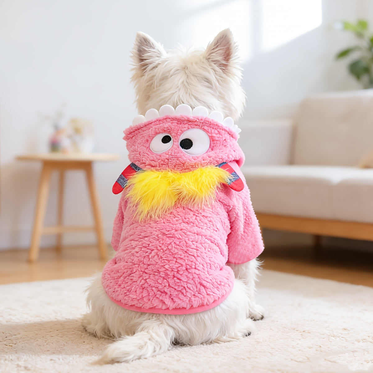 Costume petit monstre rose – Doux et chaud – photo produit 5