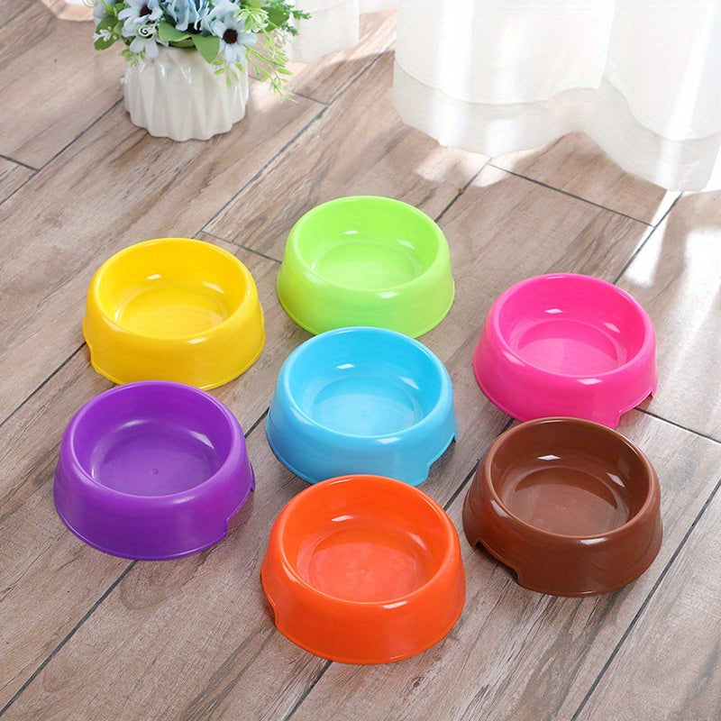 1pc/3pcs/5pcs Adorable Candy Color Small Pet Bowls for Dogs and Cats - Non-Slip Food and Water Feeder Sets