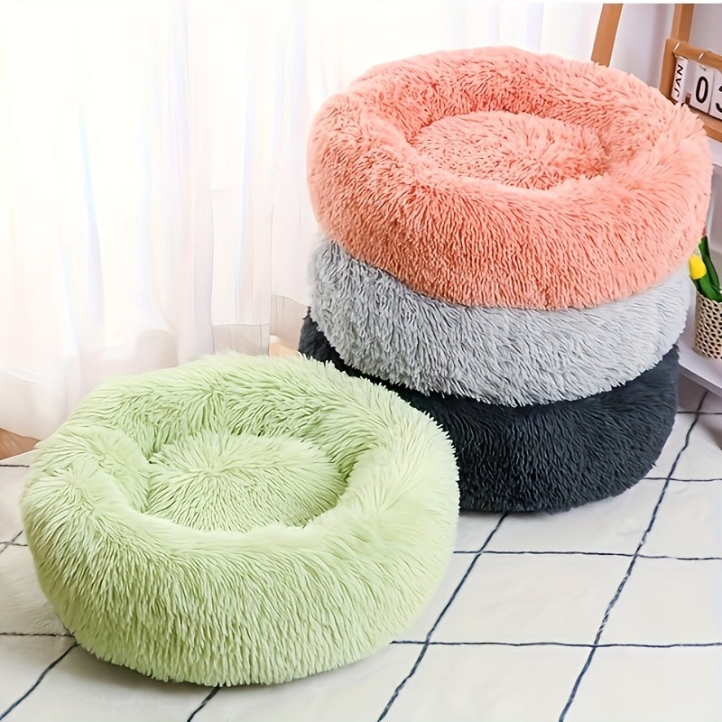 Lit rond en peluche – Chien & chat – photo produit 7