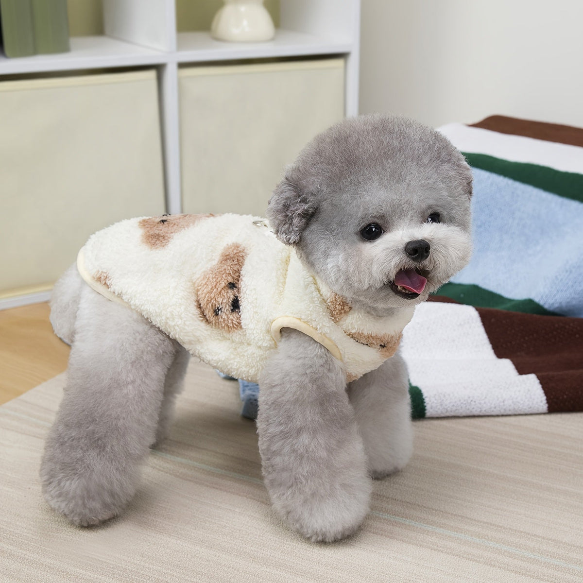 Pull polaire pour chien – Ourson ou vache avec anneau – photo produit 9