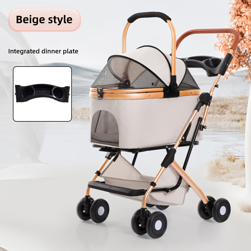 Poussette légère avec panier amovible – Chien & chat – photo produit 7