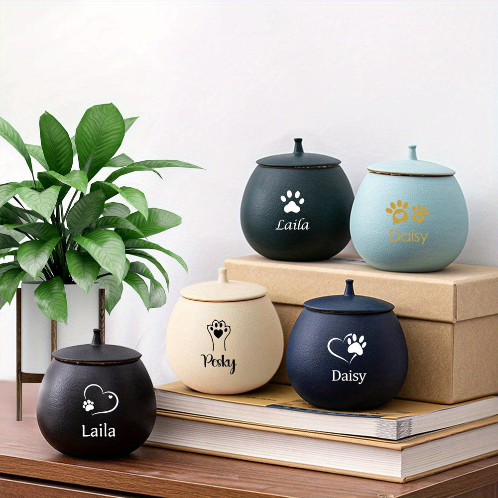 Urne céramique personnalisable – Nom, date & symbole – photo produit 4