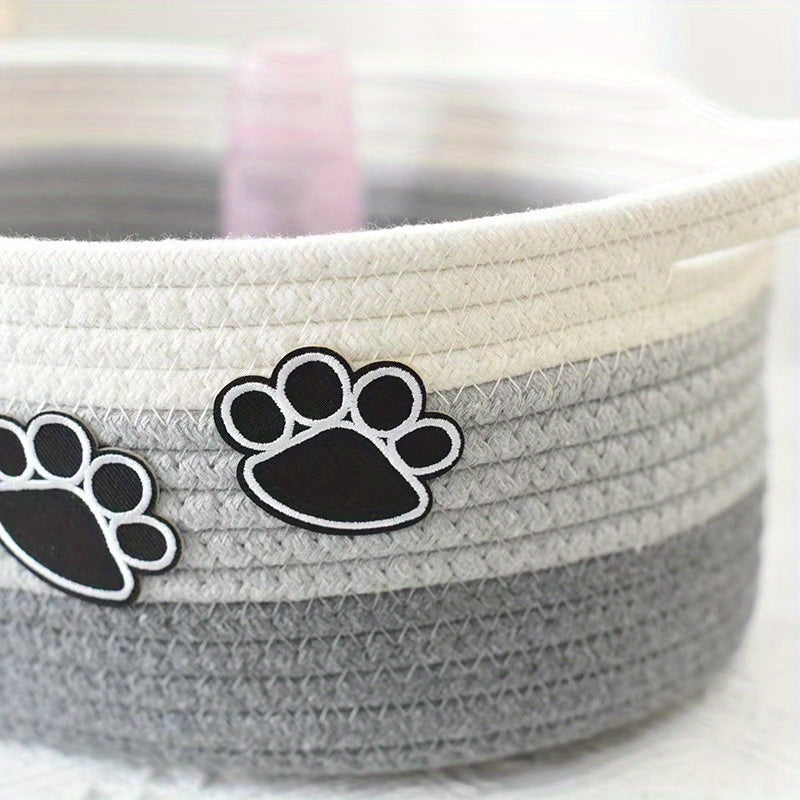 Panier à jouets pour chien & chat – Motif pattes – photo produit 6