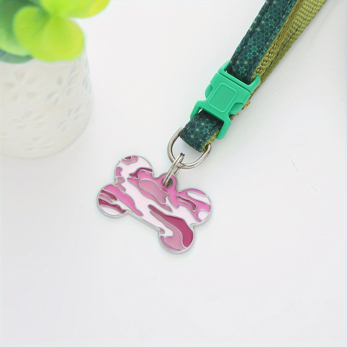 Médaille os camouflage personnalisable – Chien & chat – vue principale