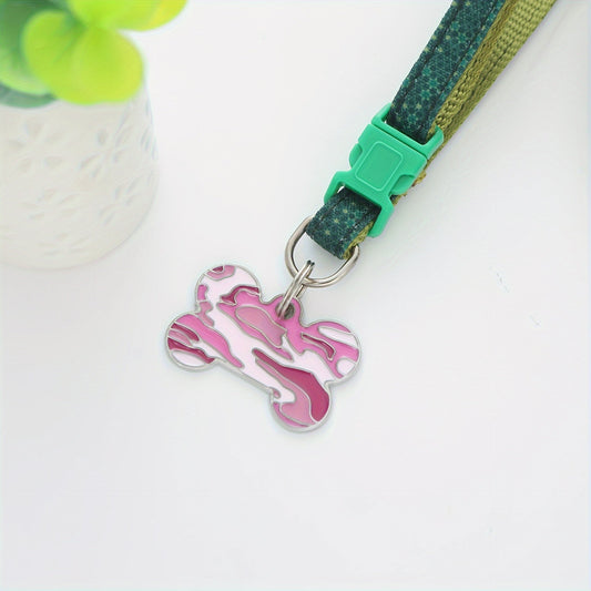 Médaille os camouflage personnalisable – Chien & chat – vue principale
