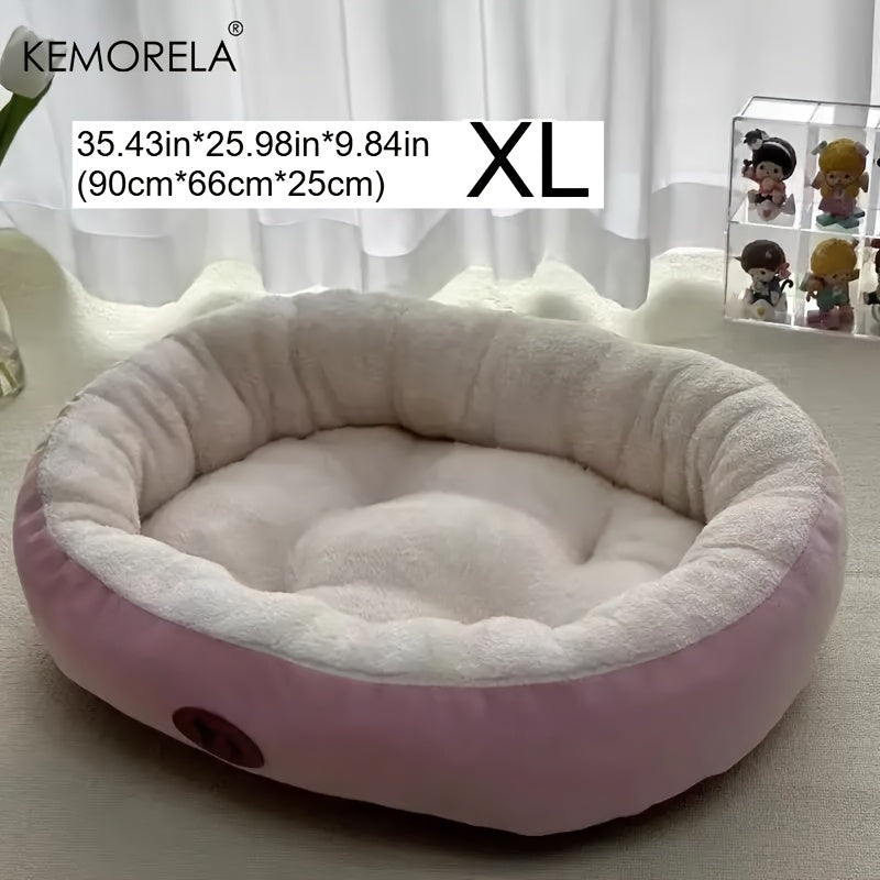 Lit ovale en peluche – Chien & chat – photo produit 14