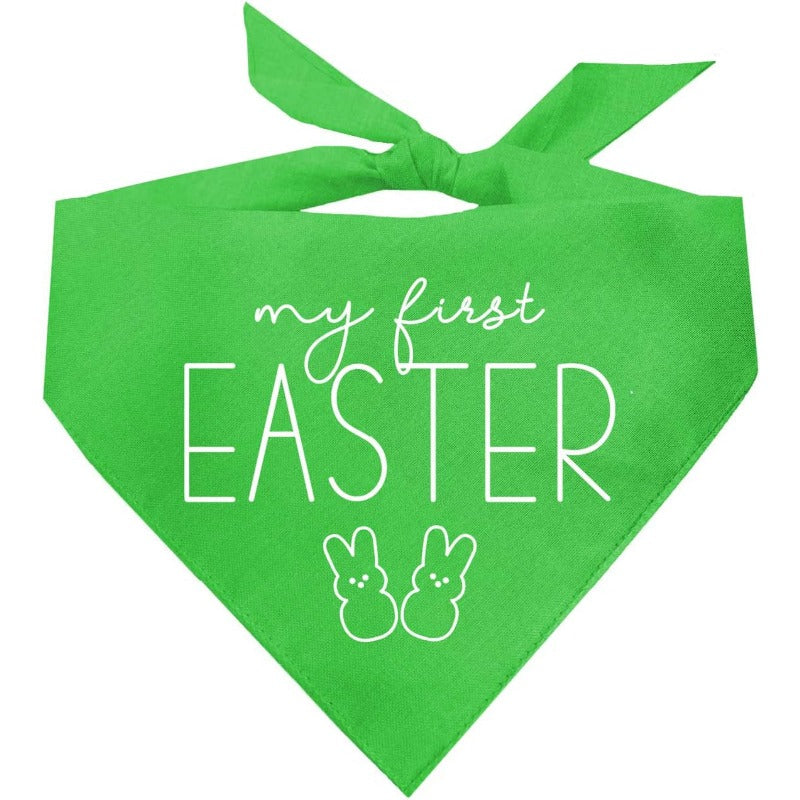 Bandana My First Easter vert – Deux lapins – photo produit 7