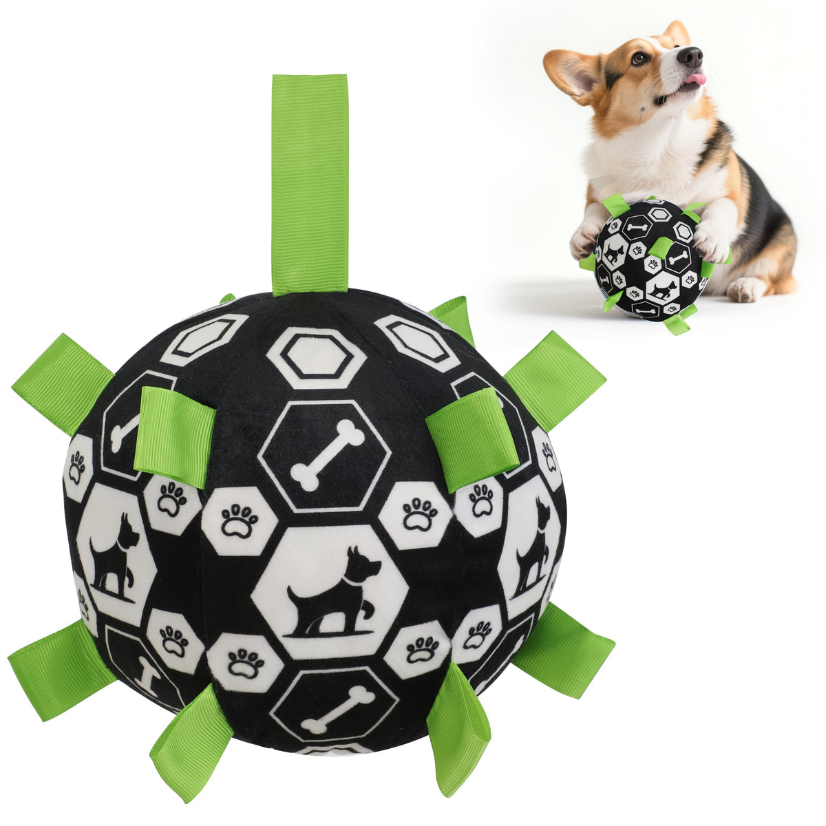 Ballon sonore à cordes pour chien – Jeu extérieur – photo produit 4