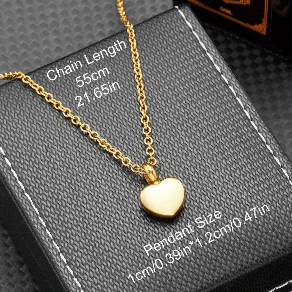 Collier urne cœur – Cendres ou poils – photo produit 4