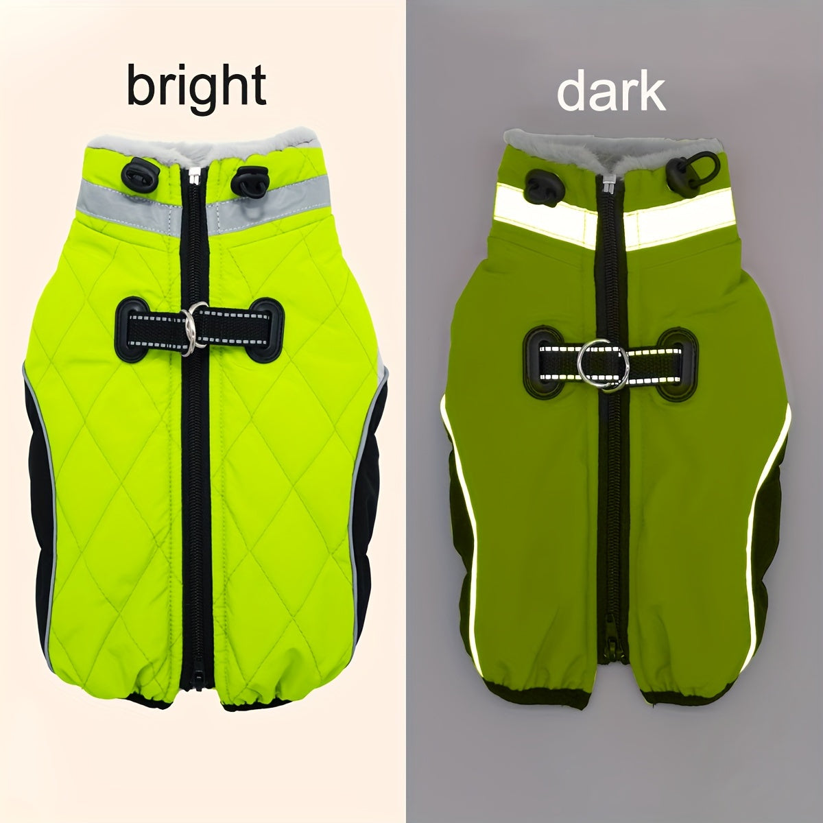 Veste fluorescente verte – Fermeture zippée – photo produit 5